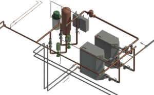 3D Model of the New Boilers Designed to Serve the Rattlesnake Elementary School. 